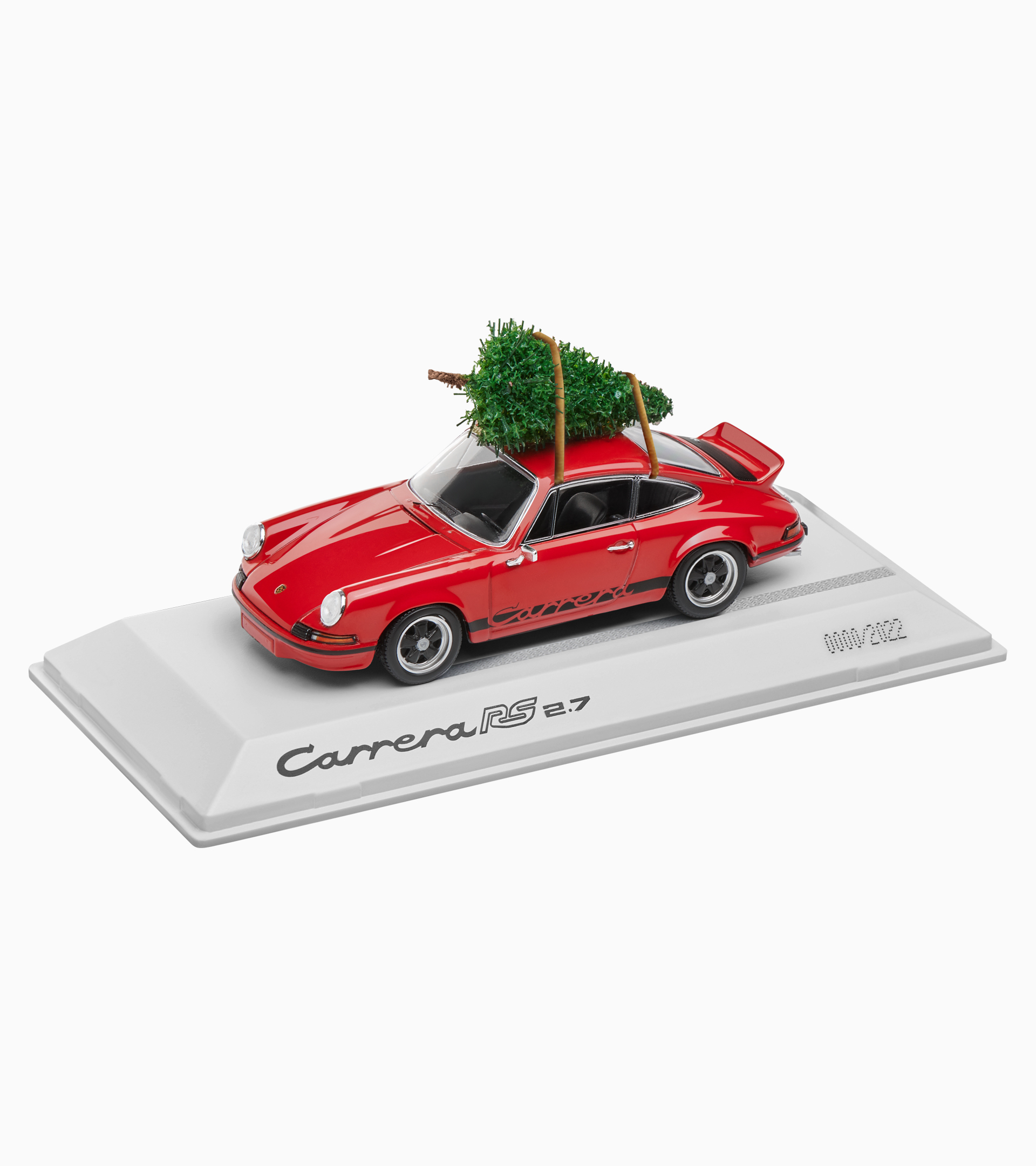 Модель авто масштабне Porsche 911 Carrera RS 2.7 новорічний випуск червоний 1:43