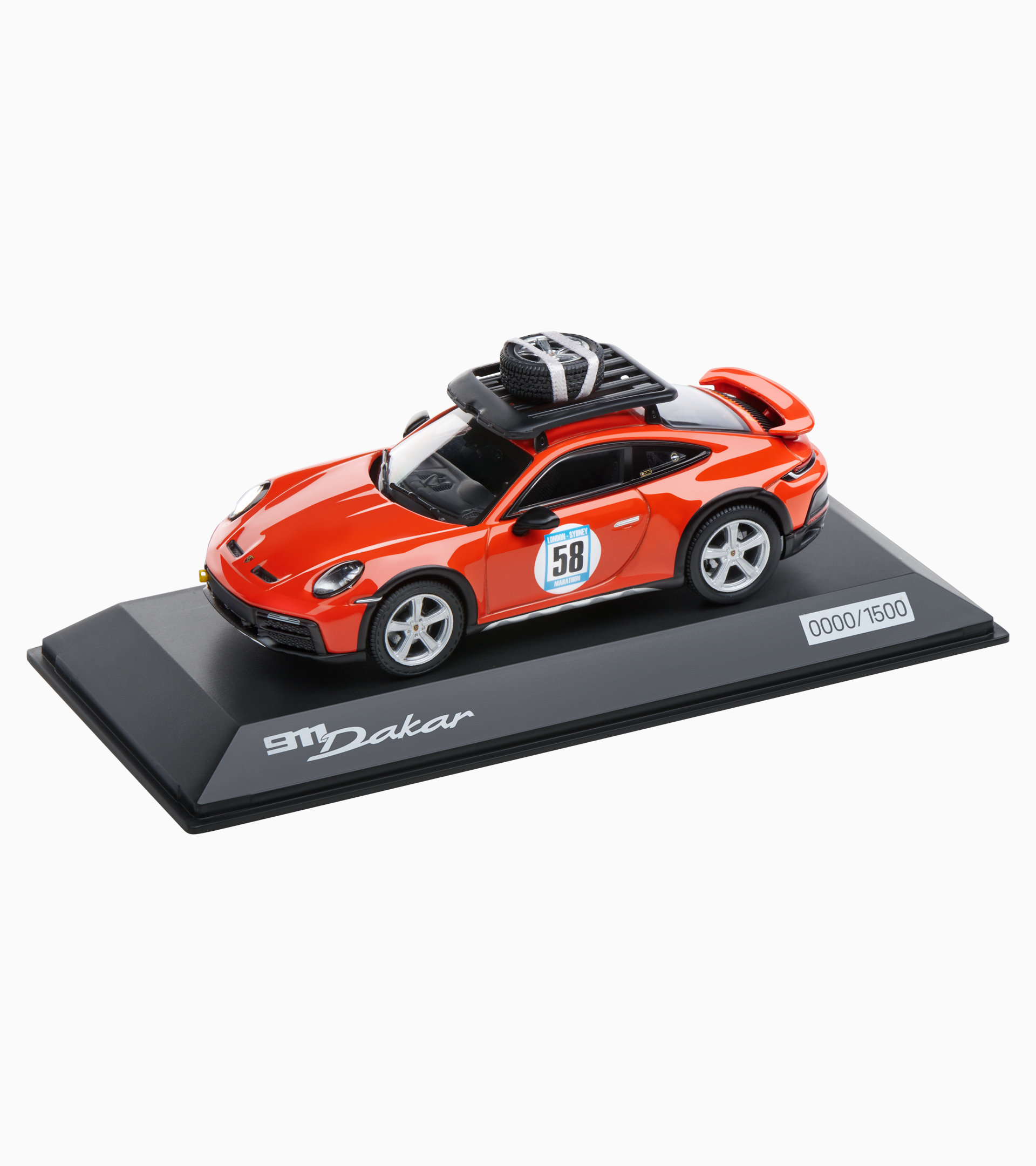 お*の様 Porsche 911 Dakar ミニカー43分の1 Модель авто Porsche 911 Dakar 992 #58 red, black, 1:43 - обмежена